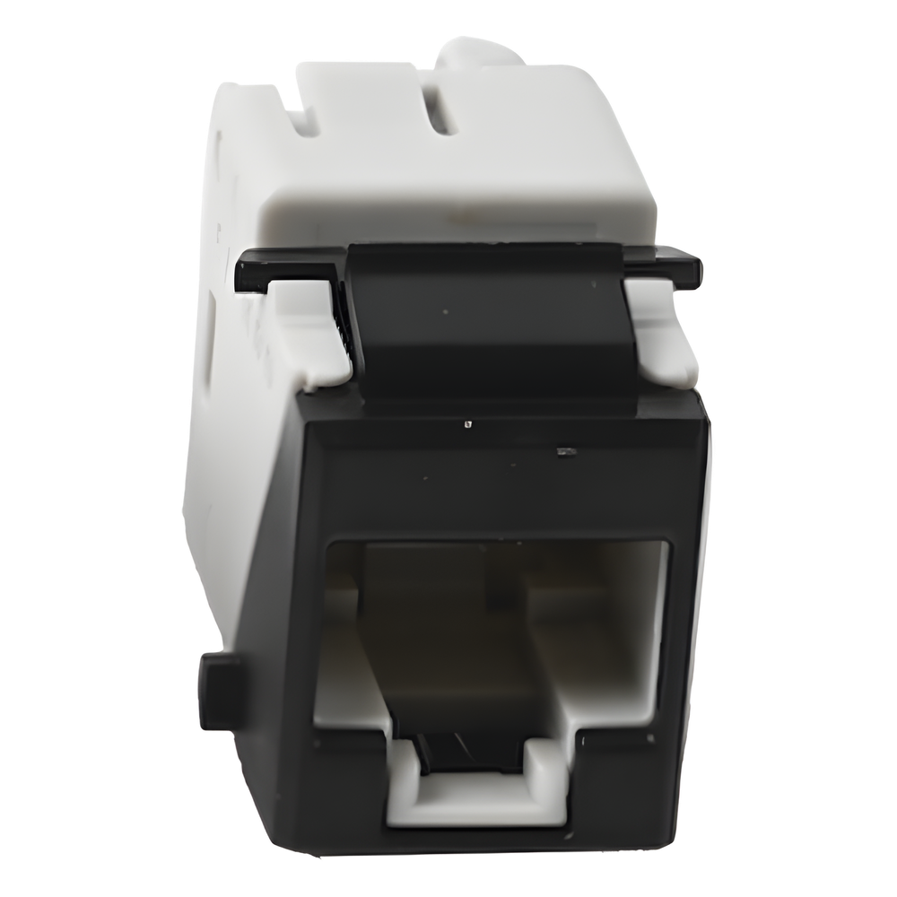 Jack RJ45 keystone Cat6A, negro