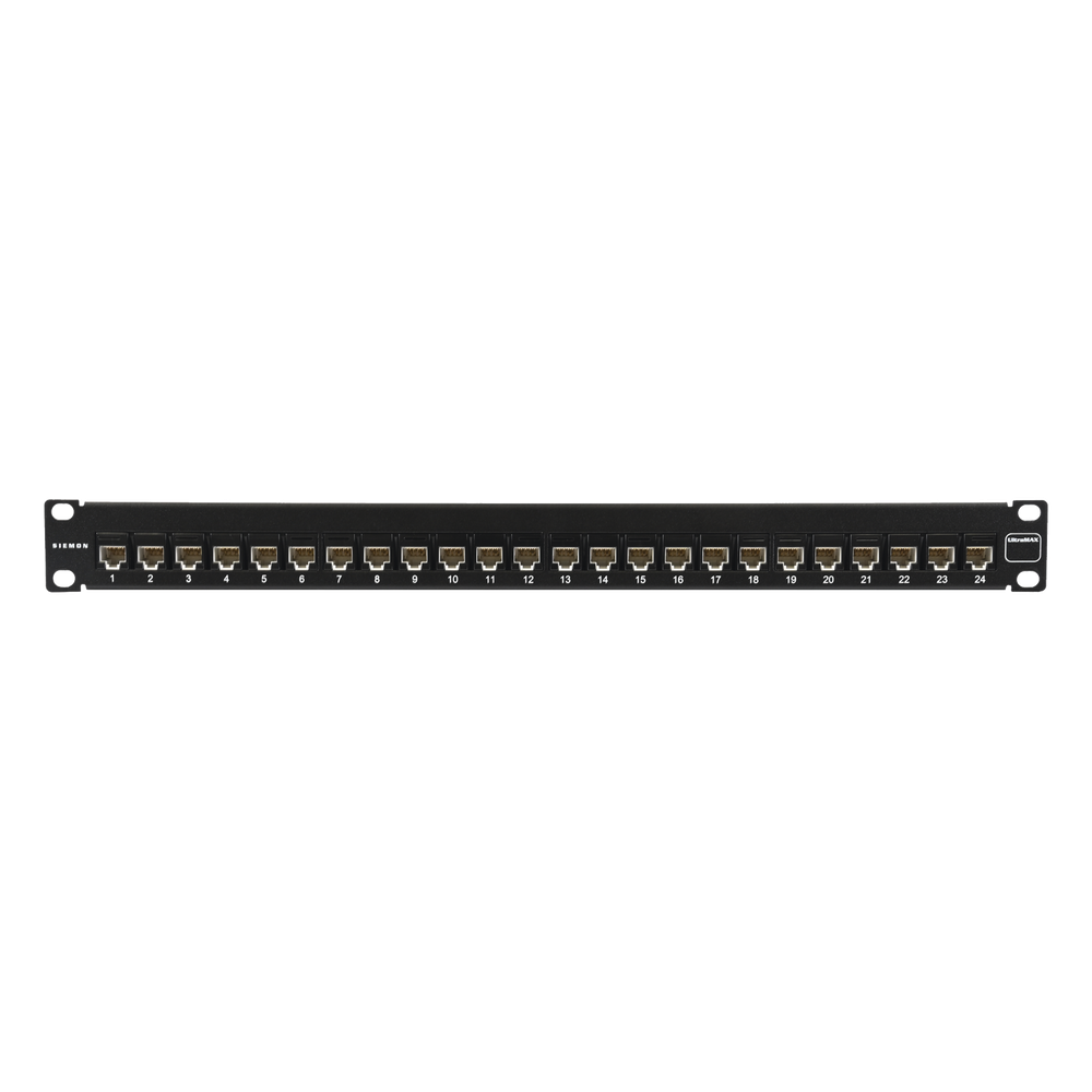 Panel de parcheo Cat6A 24 puertos, 1U