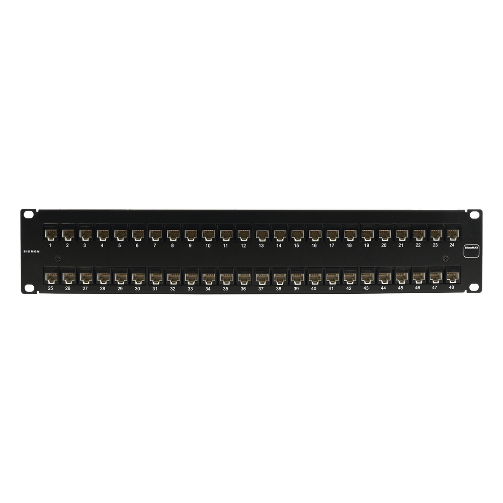 Panel de parcheo Cat6A 48 puertos, 2U