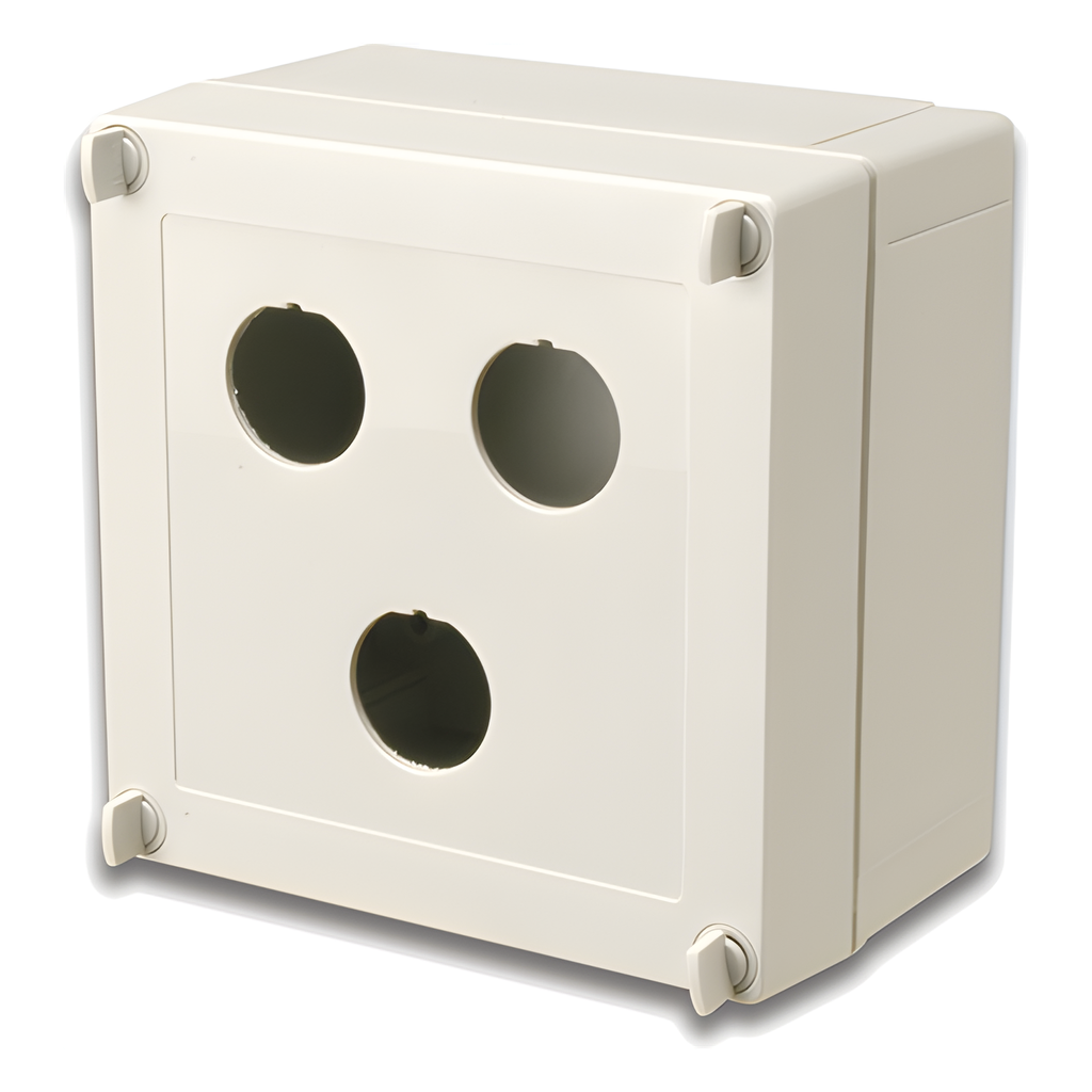 Caja industrial de conexión (Ruggedized), de 3 puertos de cobre o fibra, con protección IP66 / IP67 (NEMA 4X)