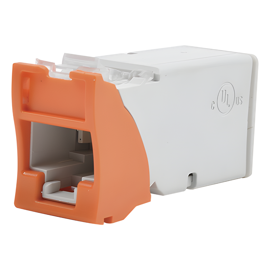 Jack RJ45 Cat6, naranja