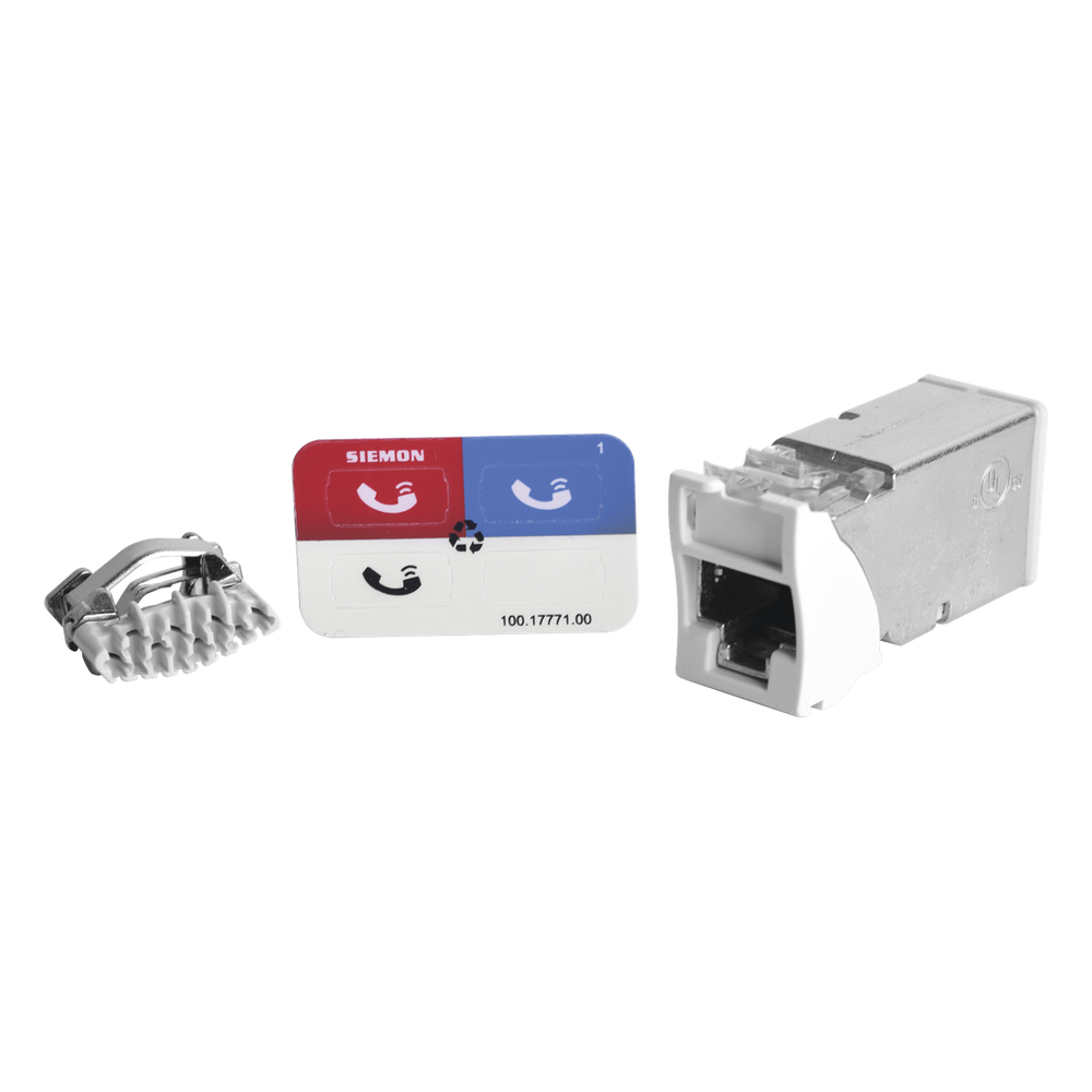 Jack RJ45 Cat6A, blindado, blanco