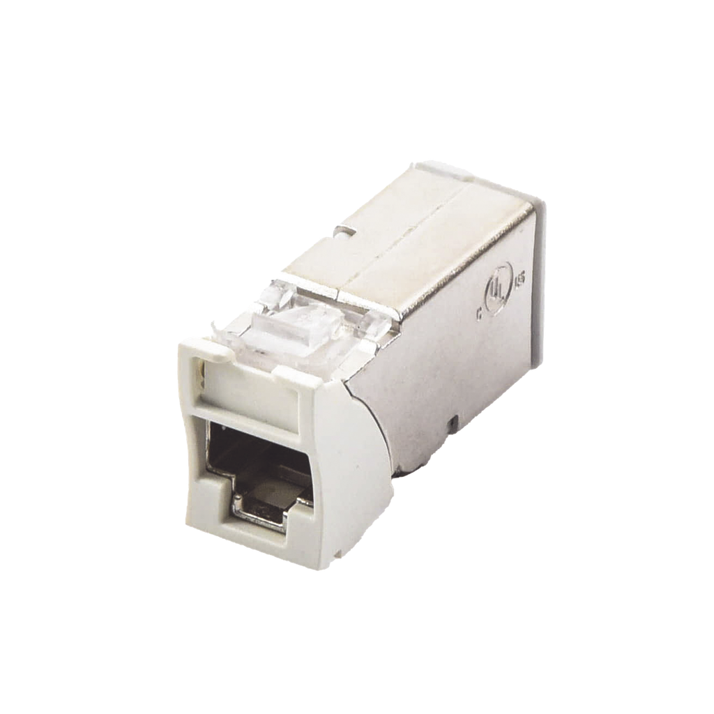 Jack RJ45 Cat6A, blindado, blanco