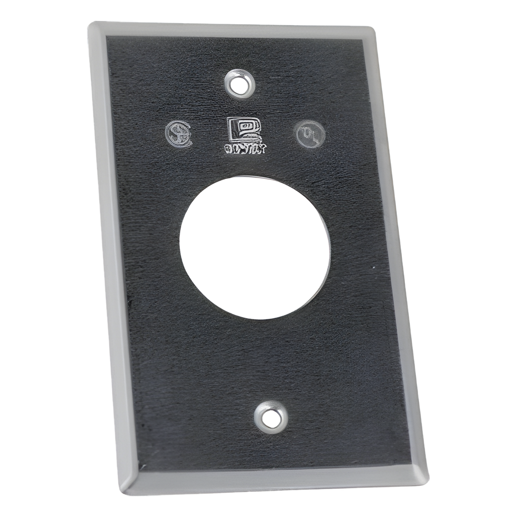 Tapa rectangular aluminio para contacto de 35.2 mm