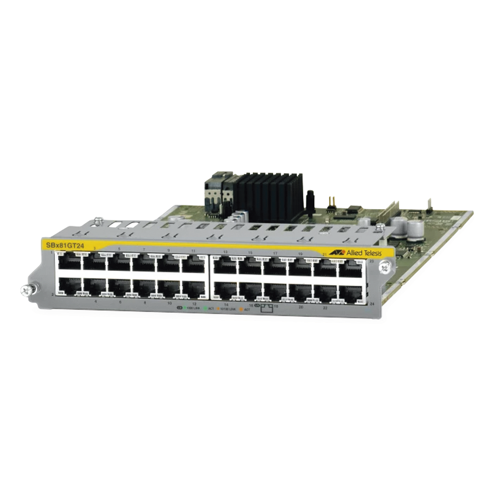 Tarjeta de línea Ethernet 10 / 100 / 1000T de 24 puertos PoE+, para SBx8100 Series