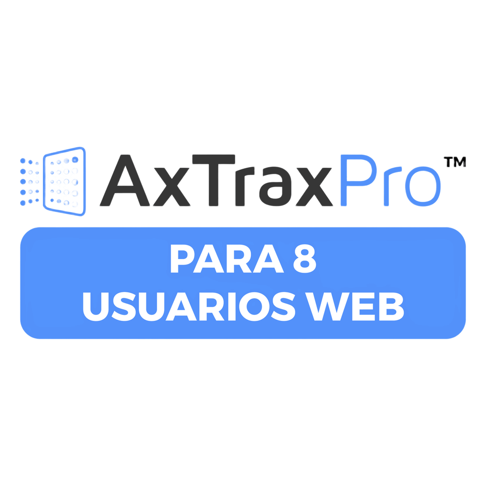 Licencia de 8 Usuarios Clientes Web para AxtraxPro