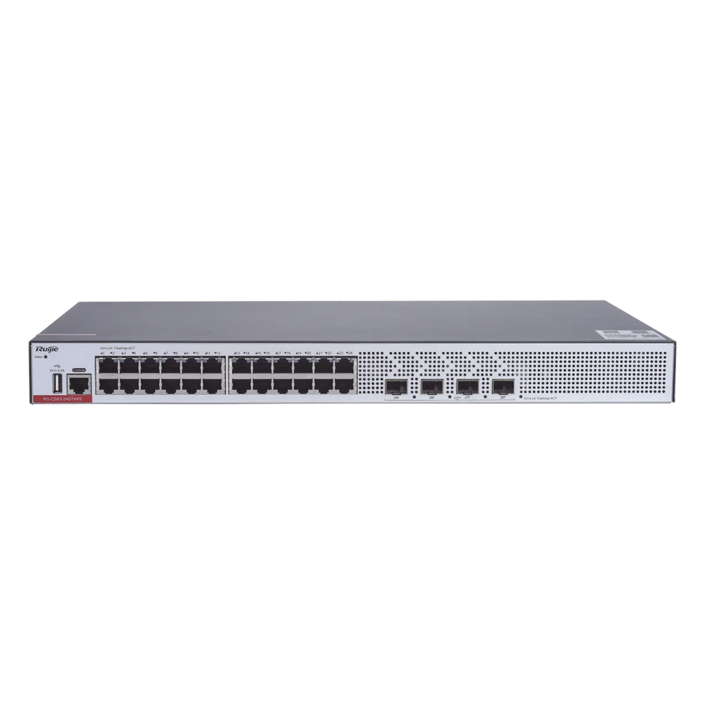 Switch administrable 24 puertos, Gigabit, capa 3, 4 SFP+