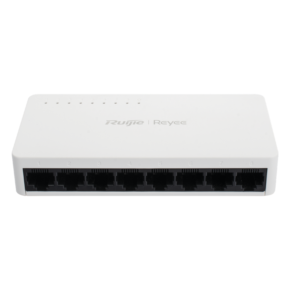 Switch no administrable, Visible en la Topología de la Nube, con 8 puertos 10 / 100 Mbps
