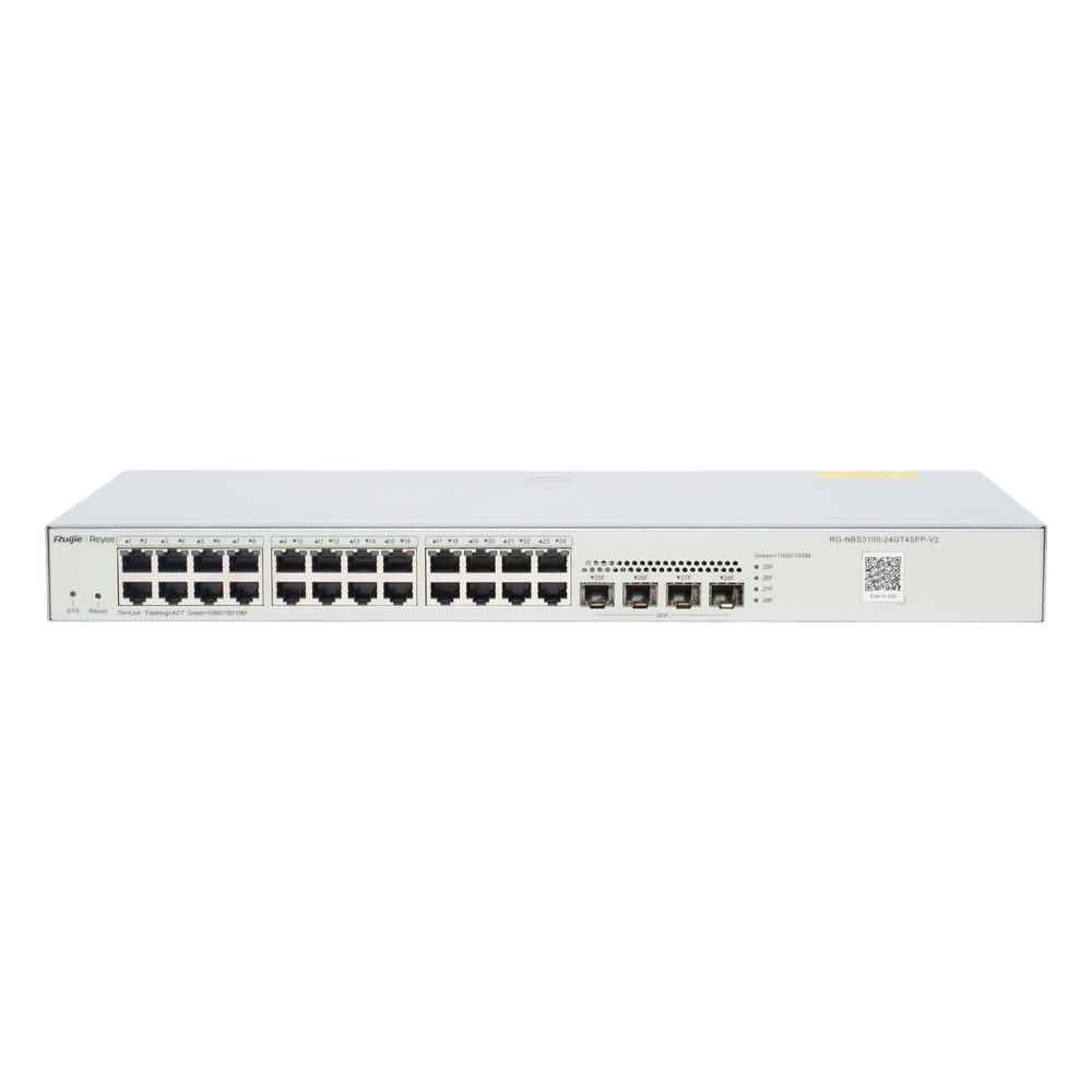 Switch administrable 24 puertos, capa 2, 4 puertos SFP