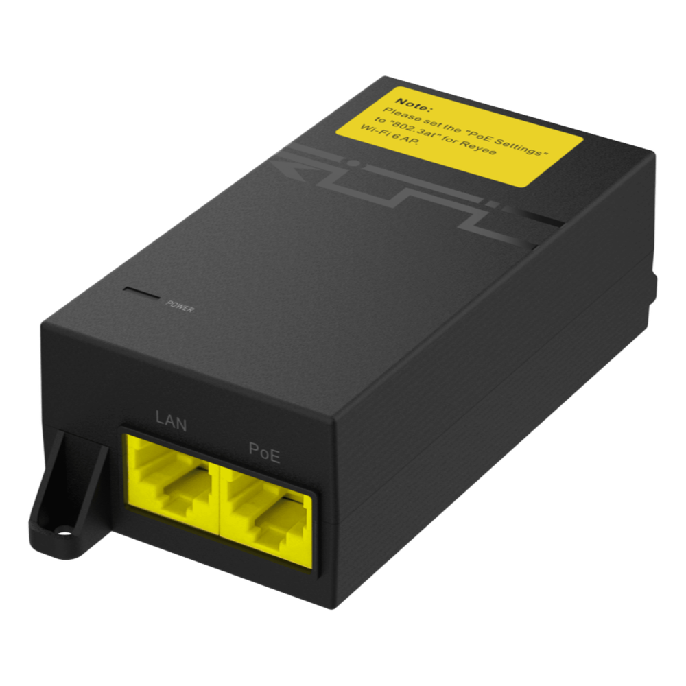 Inyector PoE 52 V, 0.6 A, 30 W, Gigabit