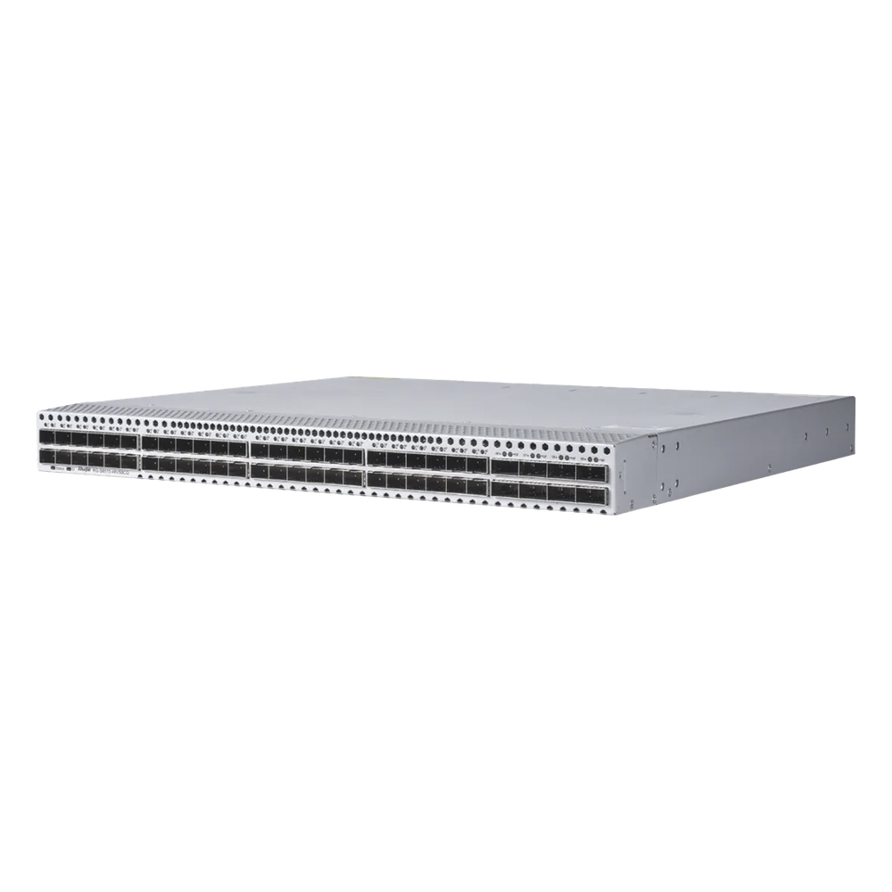 Switch Data Center / 48 Puertos SFP+ 1G / 10G / 8 Puertos QSFP28 40G / 100G / 2.56 Tbps / 1920 Mpps / M-LAG VSU VXLAN EVPN / RDMA RoCEv2 PFC ECN / Fuentes Redundantes 1+1 Hot-Swap