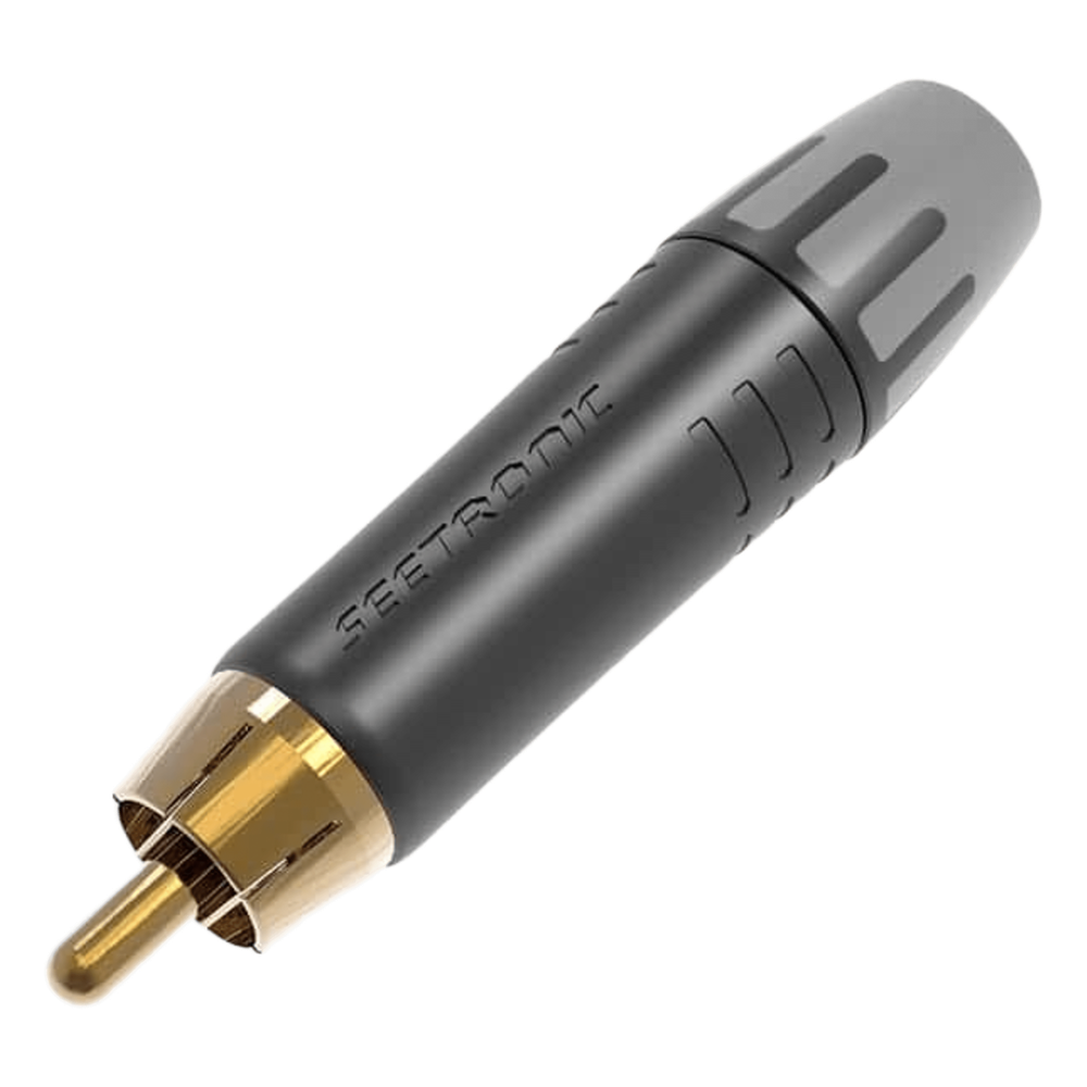 Conector Macho RCA negro