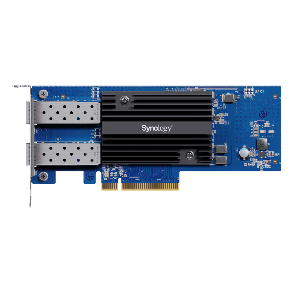Adaptador de Red SFP+ de 10 GbE de Doble Puerto | Compatible con Synology | PCIe 3.0 x8 | Link Aggregation | Jumbo Frame 9 KB | Garantía de 5 Años