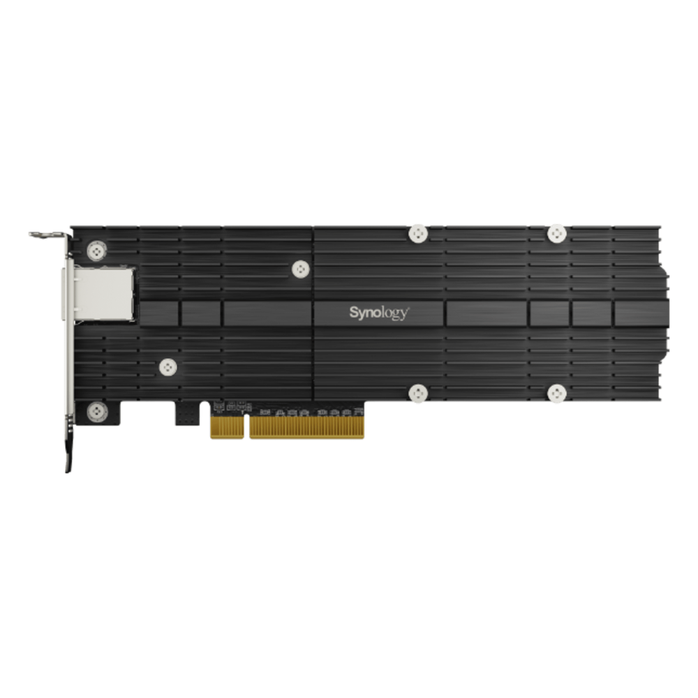 Adaptador Combinado SSD M.2 y 10 GbE | PCIe 3.0 x8 | 2 Ranuras NVMe M.2 22110 / 2280 | Puerto 10GBASE-T RJ45 | Autonegociación 10 / 5 / 2,5 / 1 Gbps | Compatible con SSD NVMe SNV3000