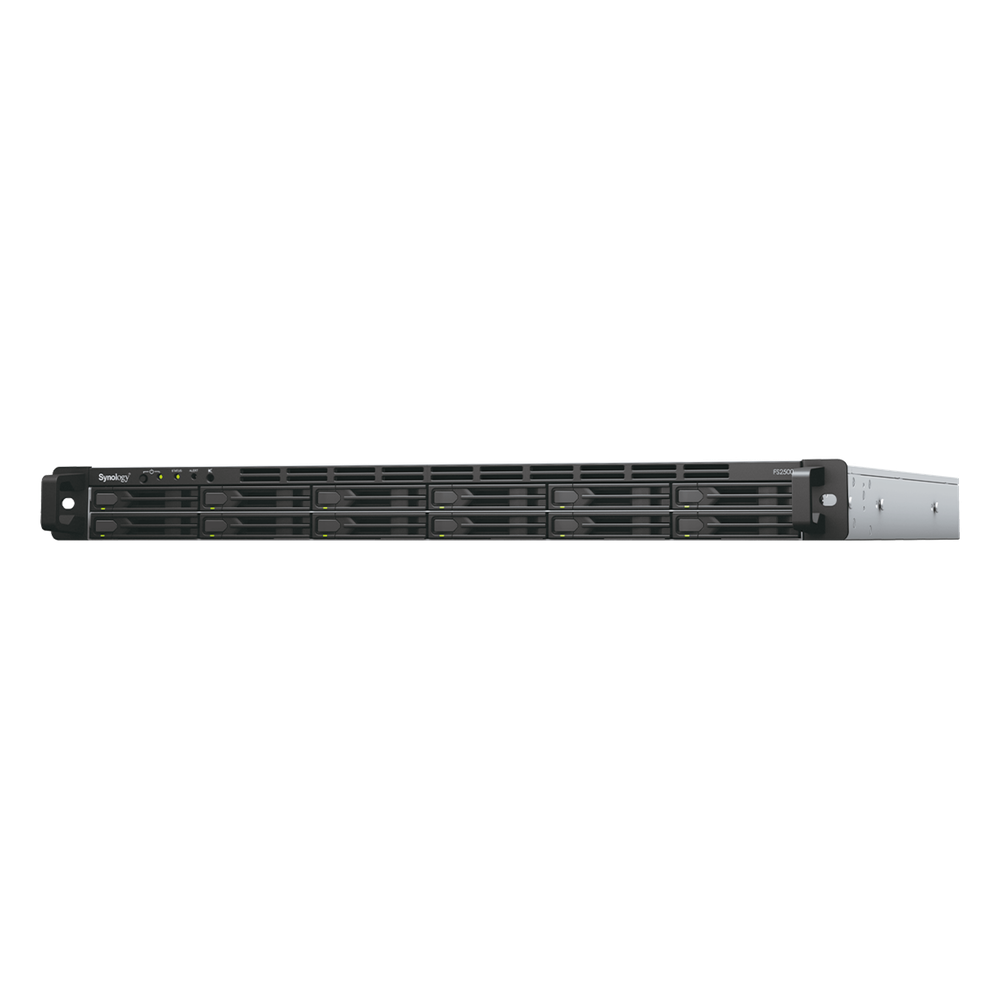 [FS2500/S] Servidor de Almacenamiento FlashStation FS2500 / S | 12 Bahías SSD SATA 2.5" | 1U | 170,000 IOPS Lectura | 82,000 IOPS Escritura | 2 Puertos 10GbE | 2 Puertos 1GbE | Compatibilidad VMware, Hyper-V, XenServer, OpenStack
