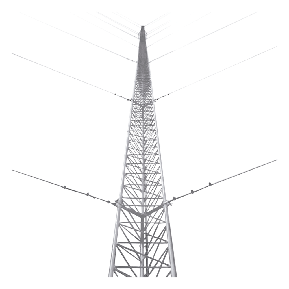 [KTZ-30G-009P] Kit de Torre Arriostrada de Techo de 9 m con Tramo STZ30G Galvanizada por Inmersión en Caliente (No incluye retenida)