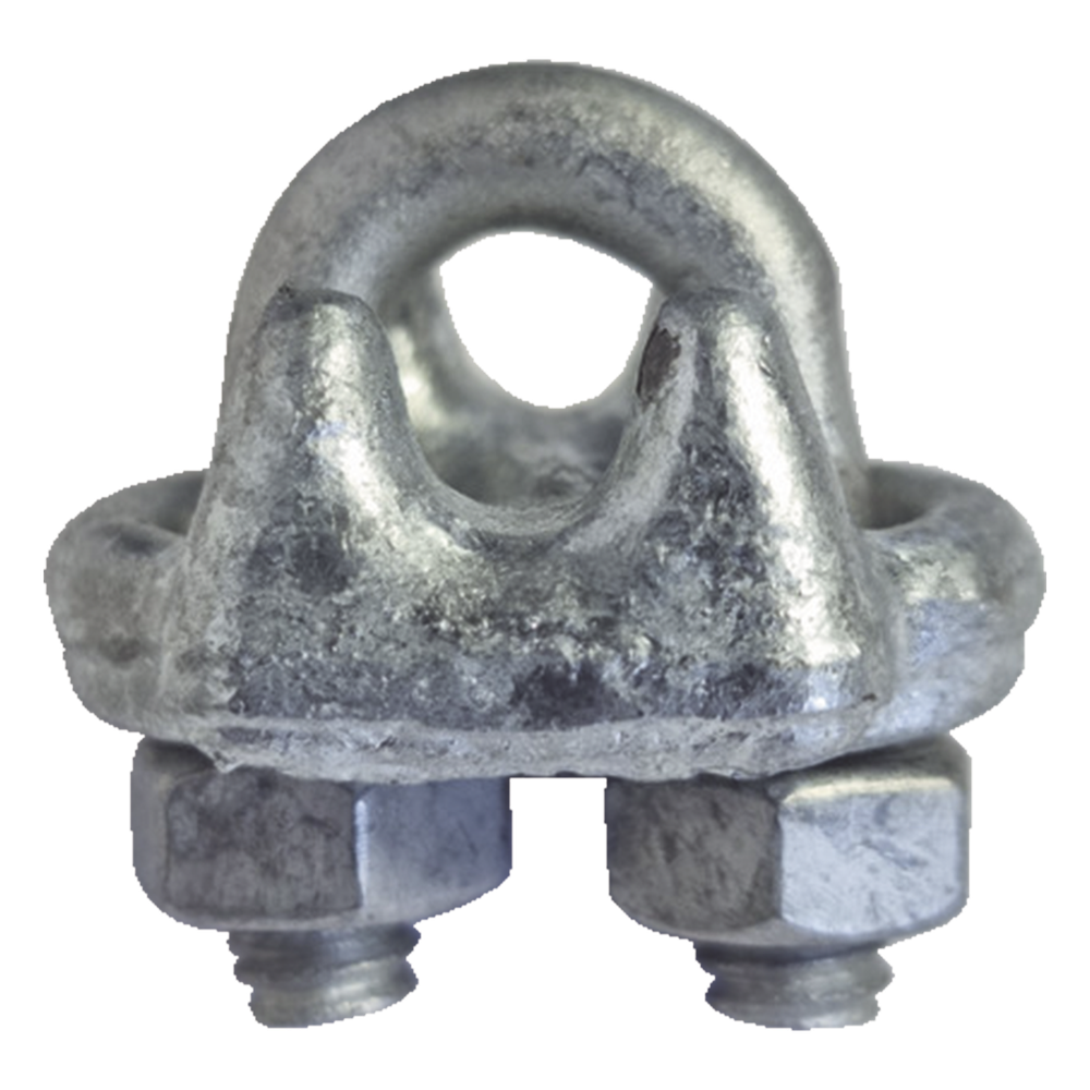 Nudo / Perro / Abrazadera Acero Forjado para Cable de 3 / 8", Galv. por Inmersión en Caliente