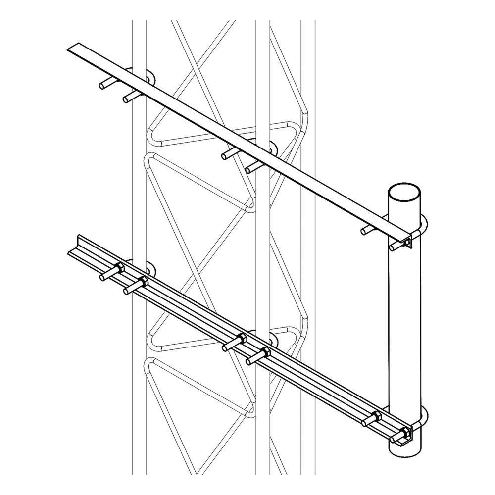 Brazo Lateral Liviano para Tramo STZ30G galvanizado