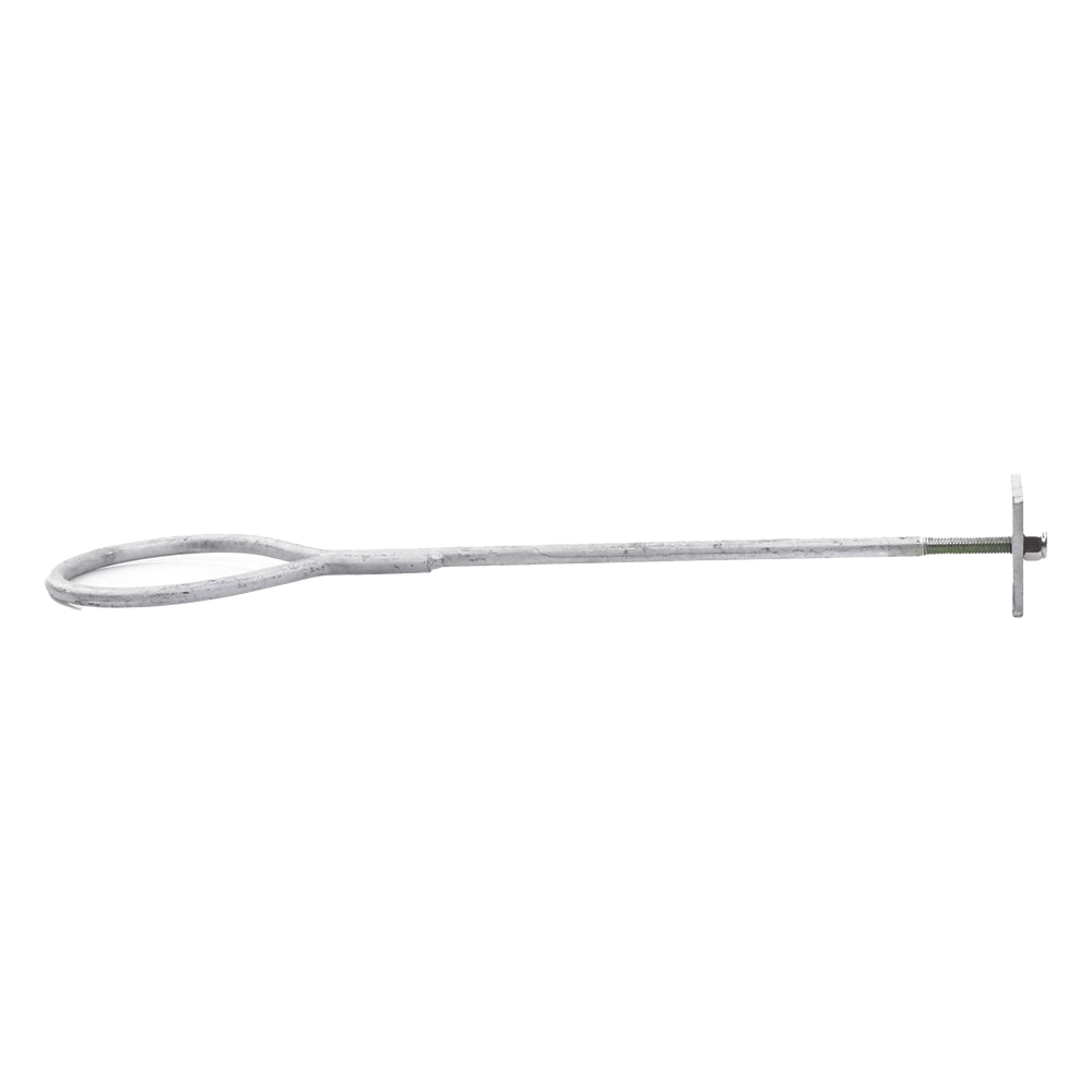 Ancla de Losa o Pared de 63-65 cm. de 13 cm diámetro de argolla Galvanizado por Inmersión