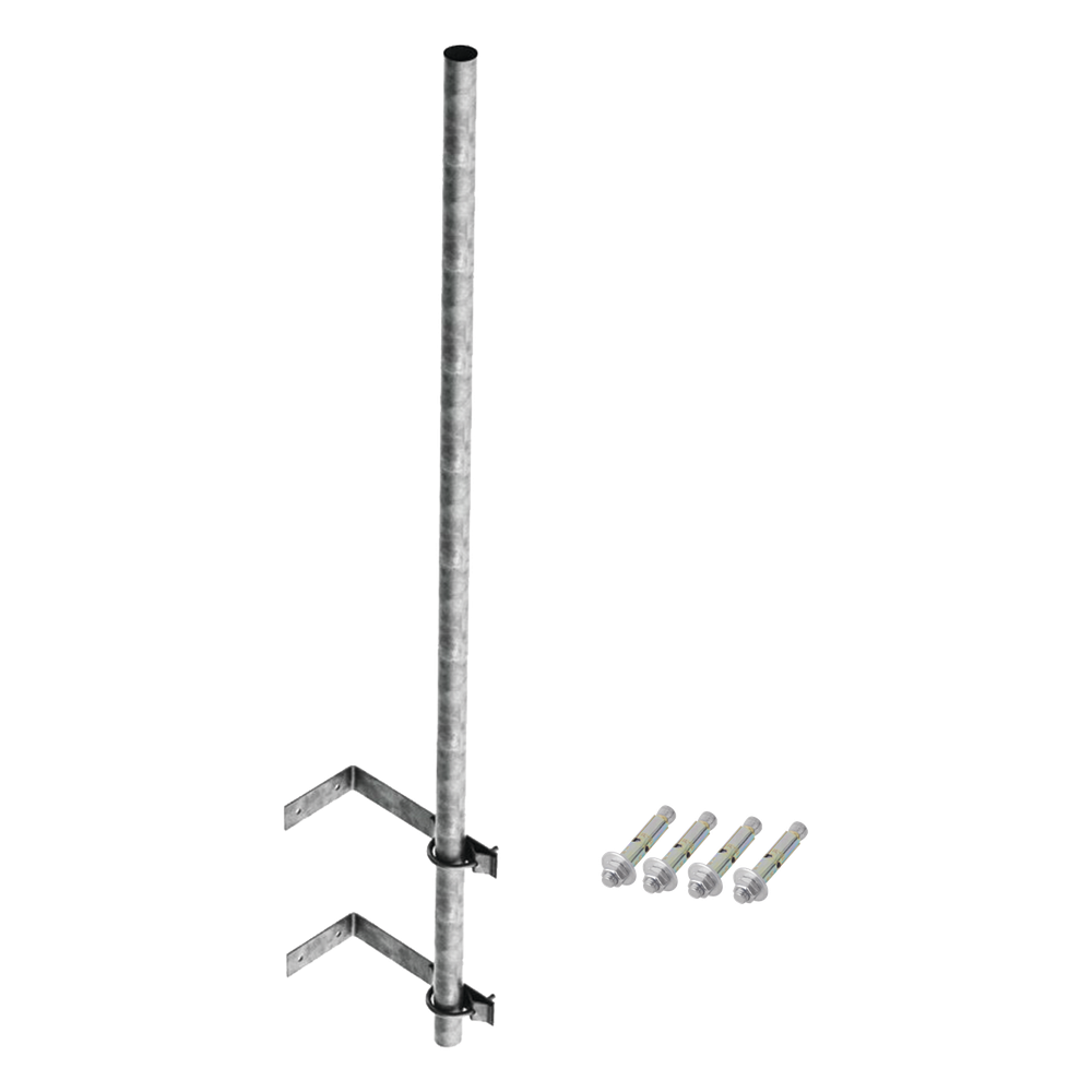 Mástil de 3 m de 1-1/4" diámetro ced. 30 con Herrajes