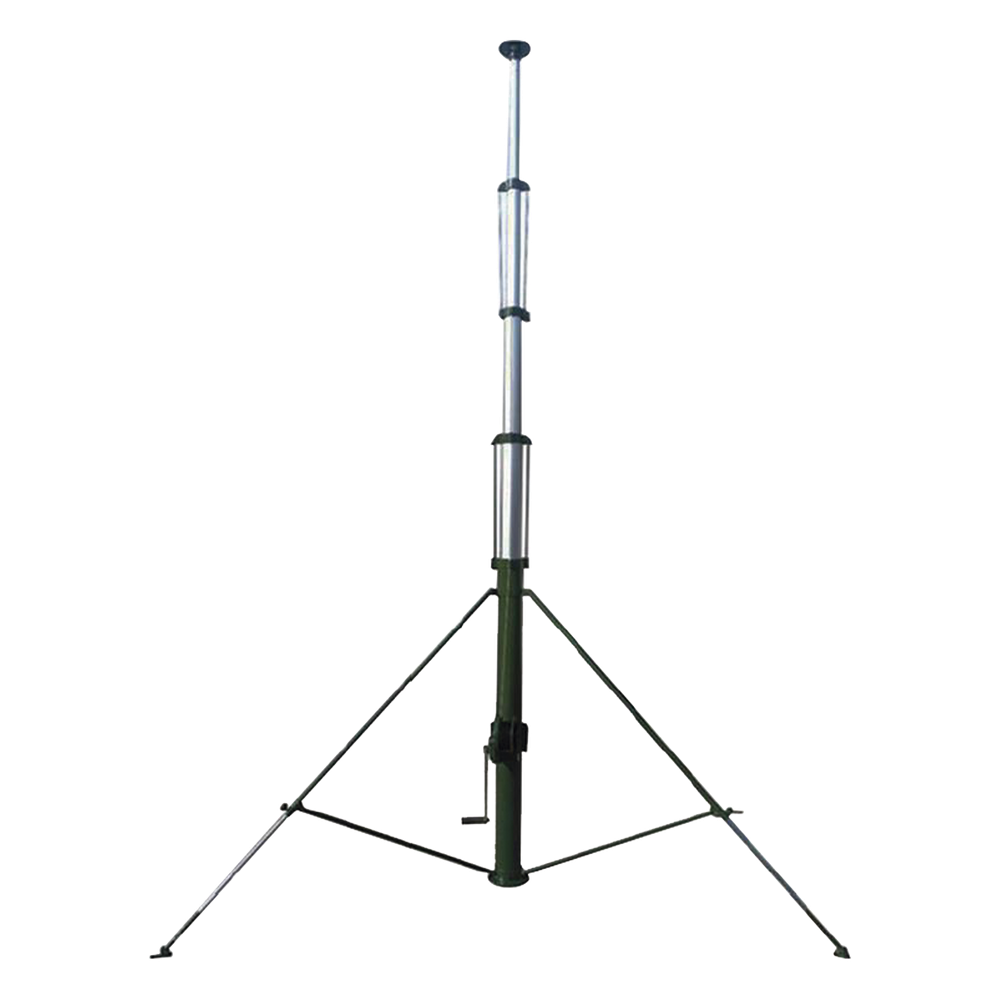 Mástil Telescópico Retraible Manual de 9 m con Accesorios.