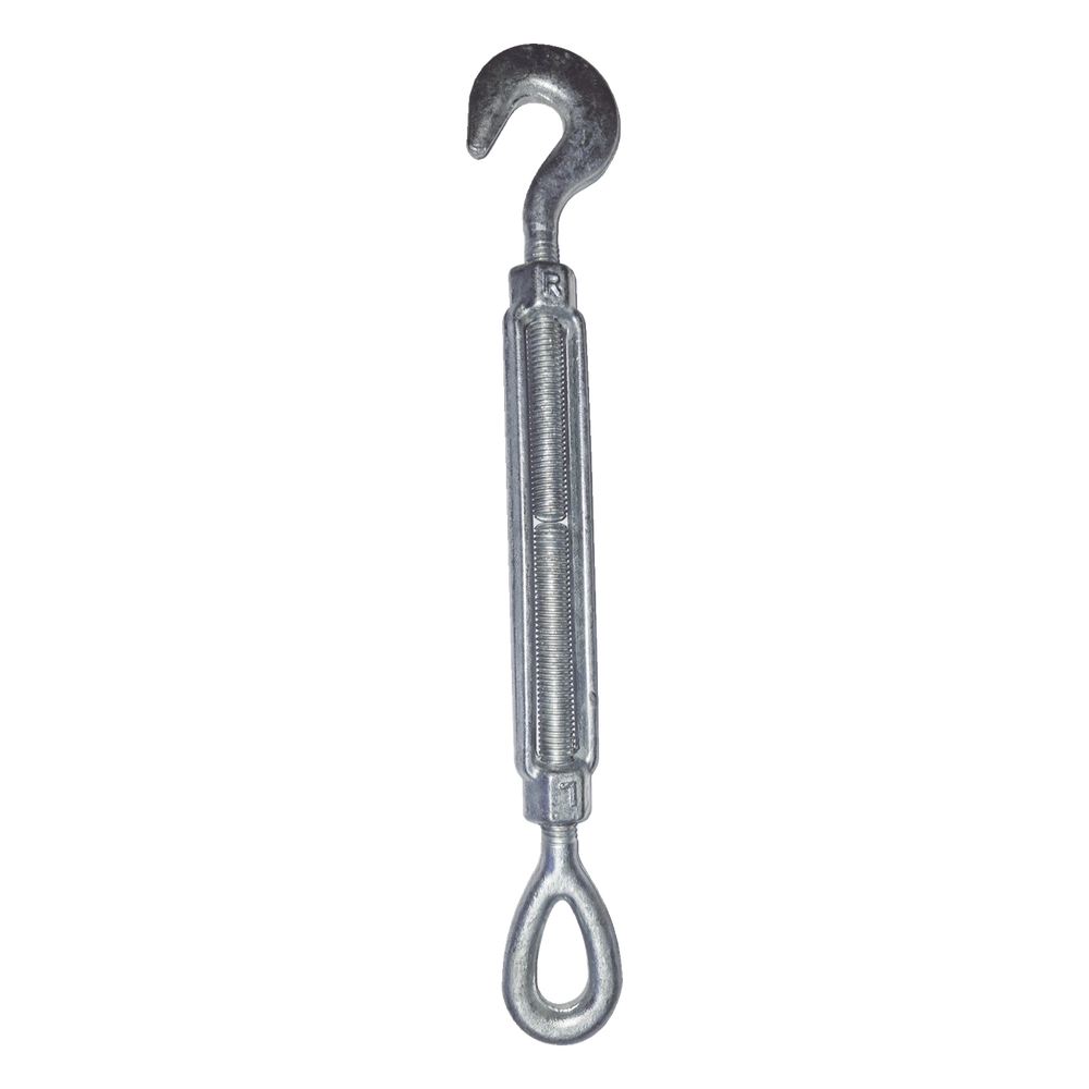 Tensor de 1/2" x 12" acero Forjado OJO-GANCHO Galv. Inmersión