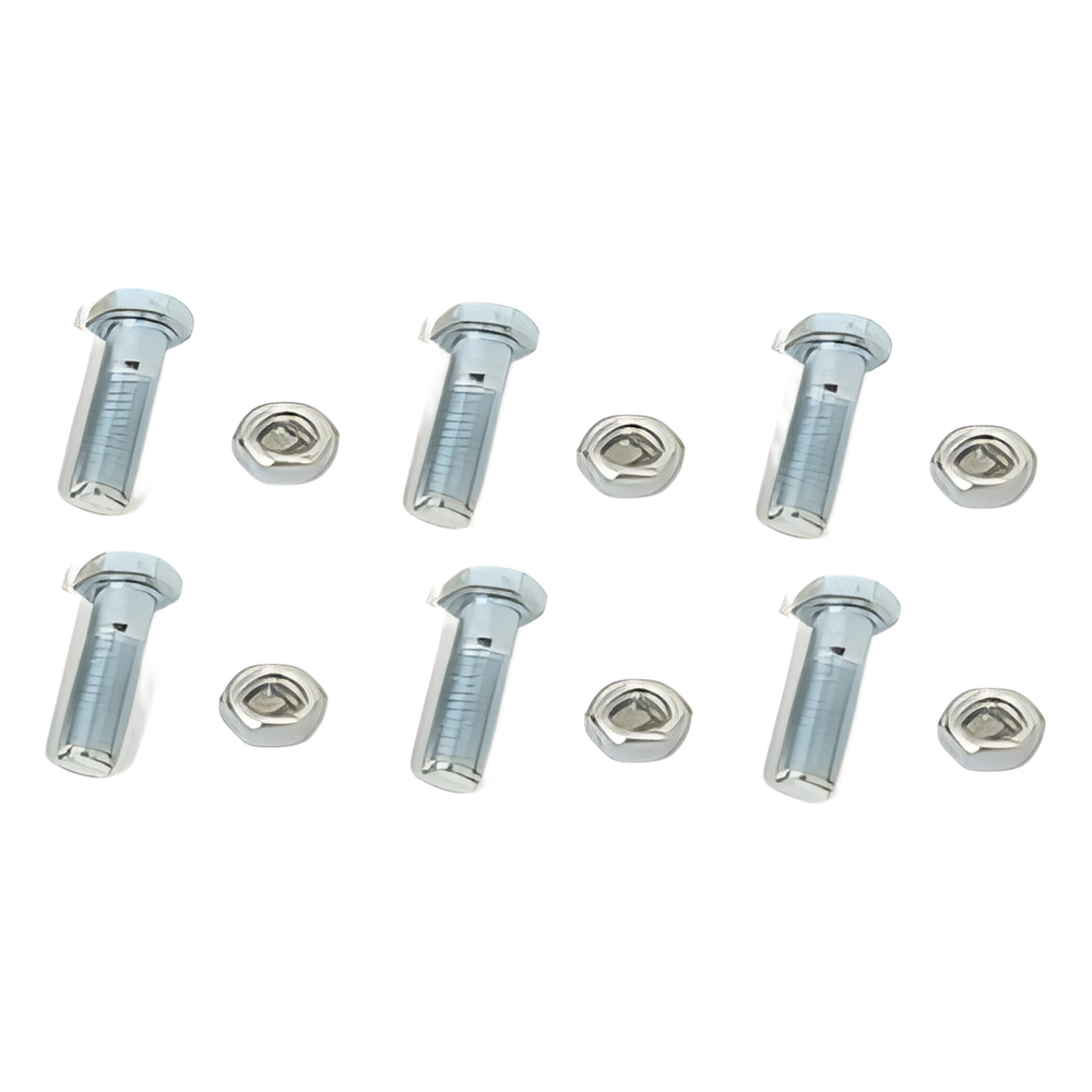 Paquete de 6 tornillos con tuercas de acero inoxidable 1