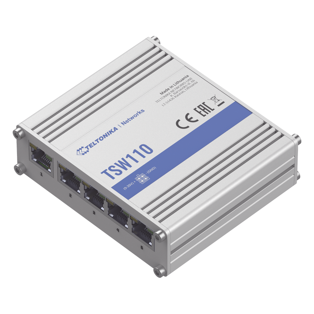 Switch industrial administrable 5 puertos, Gigabit