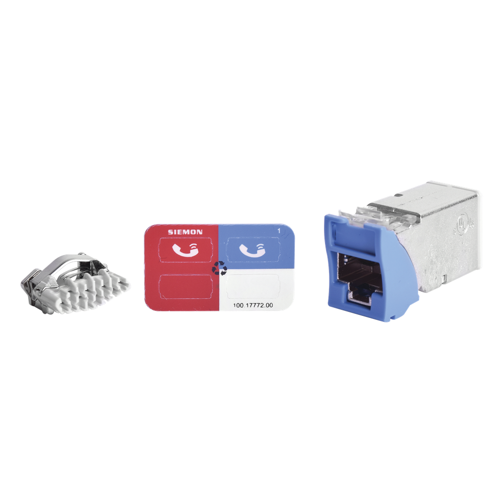 Jack RJ45 Cat6A, blindado, azul