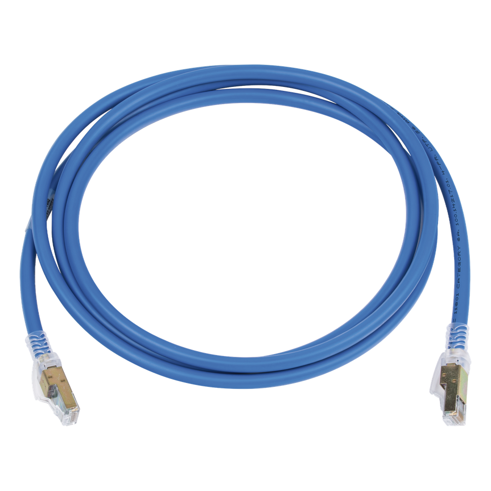 Patch cord Cat6A UTP, 2.13 m, azul