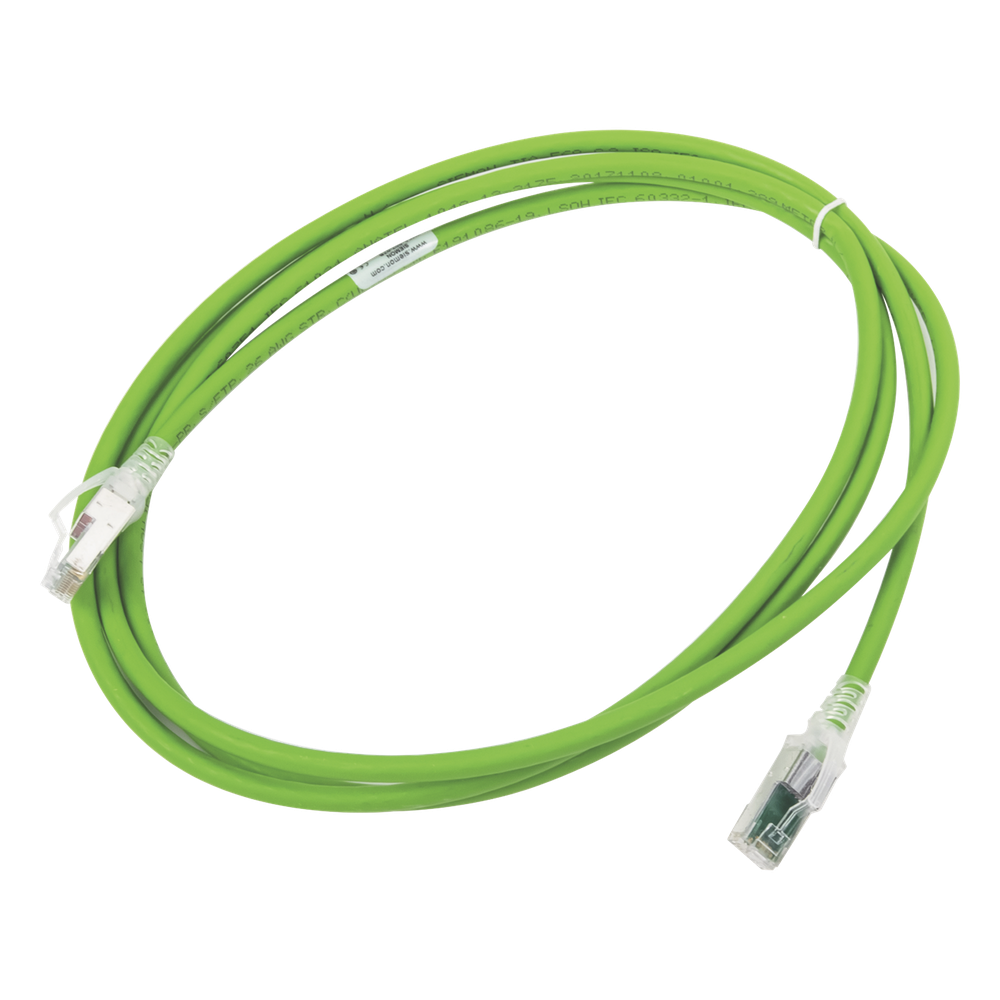 Patch cord Cat6A S/FTP, 2.13 m, verde