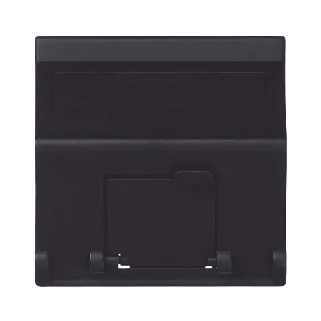 Placa Voz y Datos Inclinada con Guardapolvo y Adaptador negro