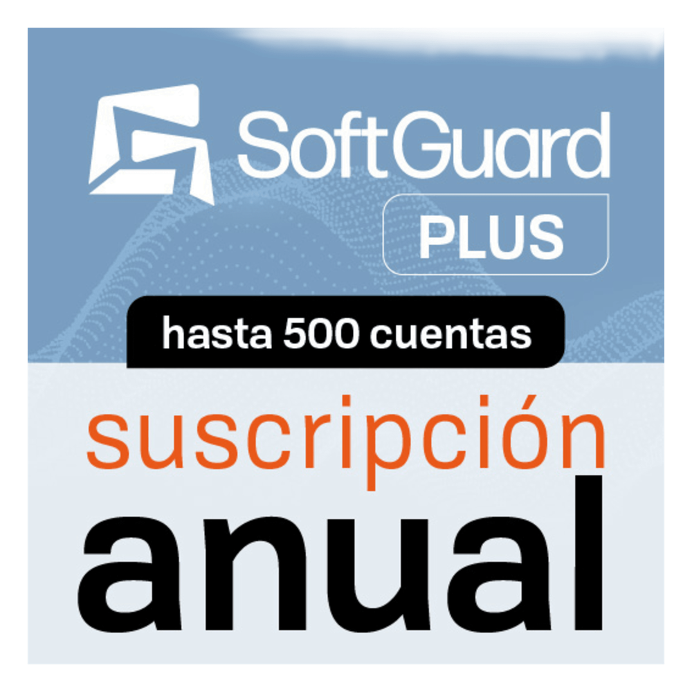 [SGPLUS500A] SoftGuard PLUS (Licencia Anual) / Software de Monitoreo / Plataforma Integral / Central de Alarmas / Video / GPS / Apps Móviles / CRM