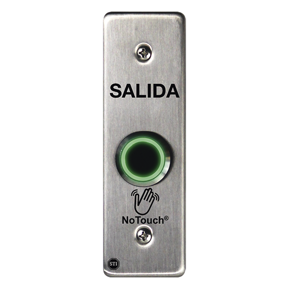 Botón de salida sin contacto, acero inoxidable