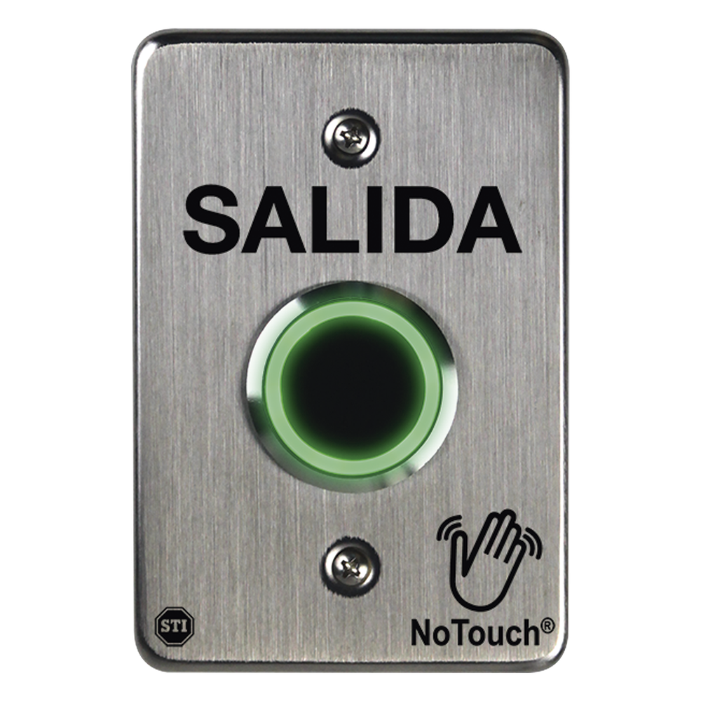 Botón de salida sin contacto, acero inoxidable