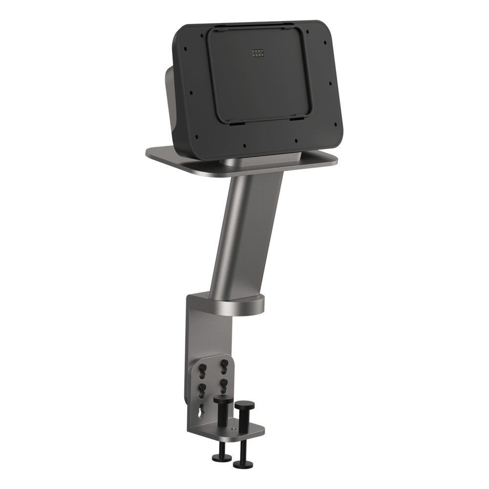 [CPAD-TABLE-STAND] Soporte Fijo para Mesa / Tablet SUNMI CPad / Quick Lock / Doble Seguro / Giro 180° / Ocultamiento de Cables / Indicador Luminoso / Banco de Energía 160x81x28 mm