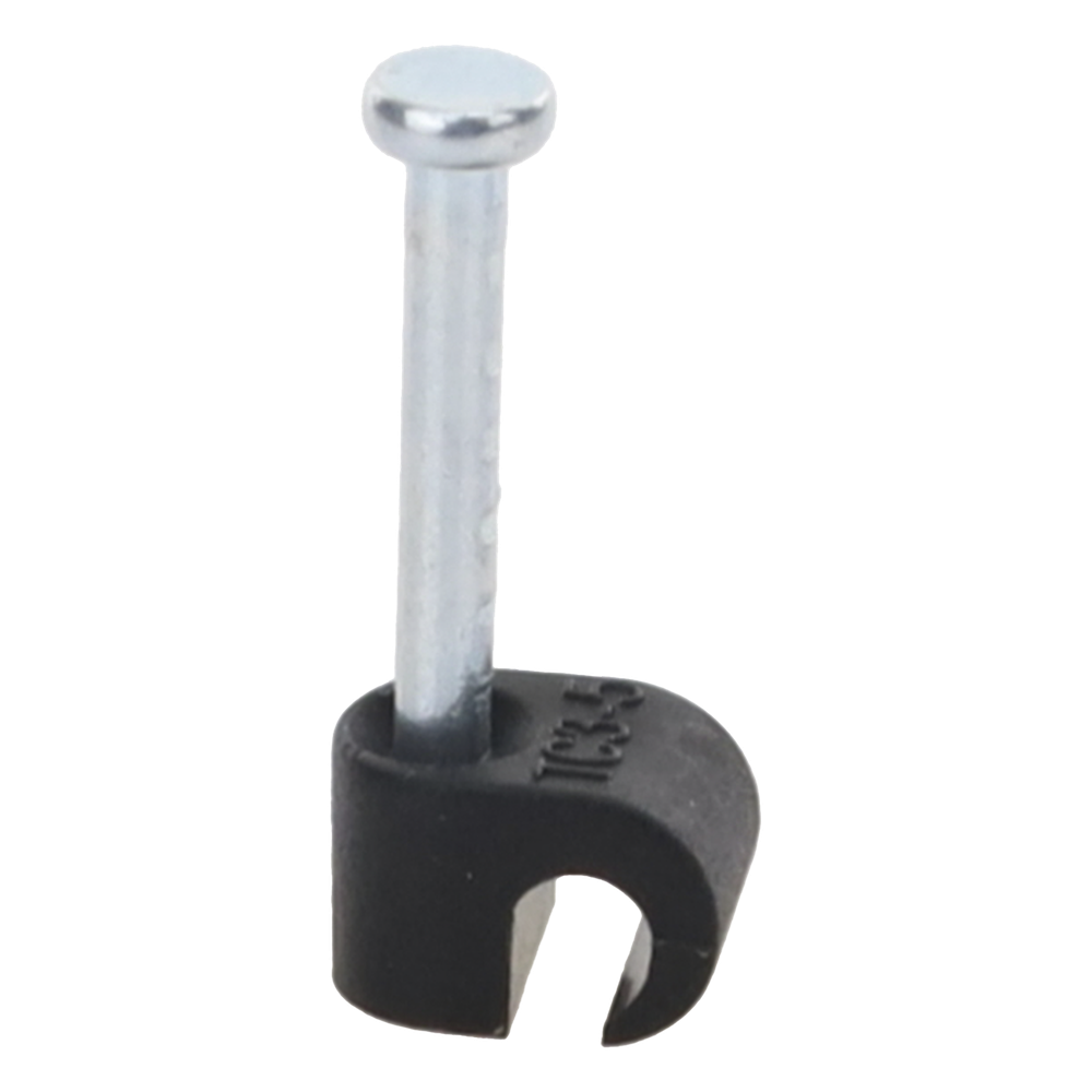 Grapa negra para Fibra óptica redonda de 3 mm (100pzs)
