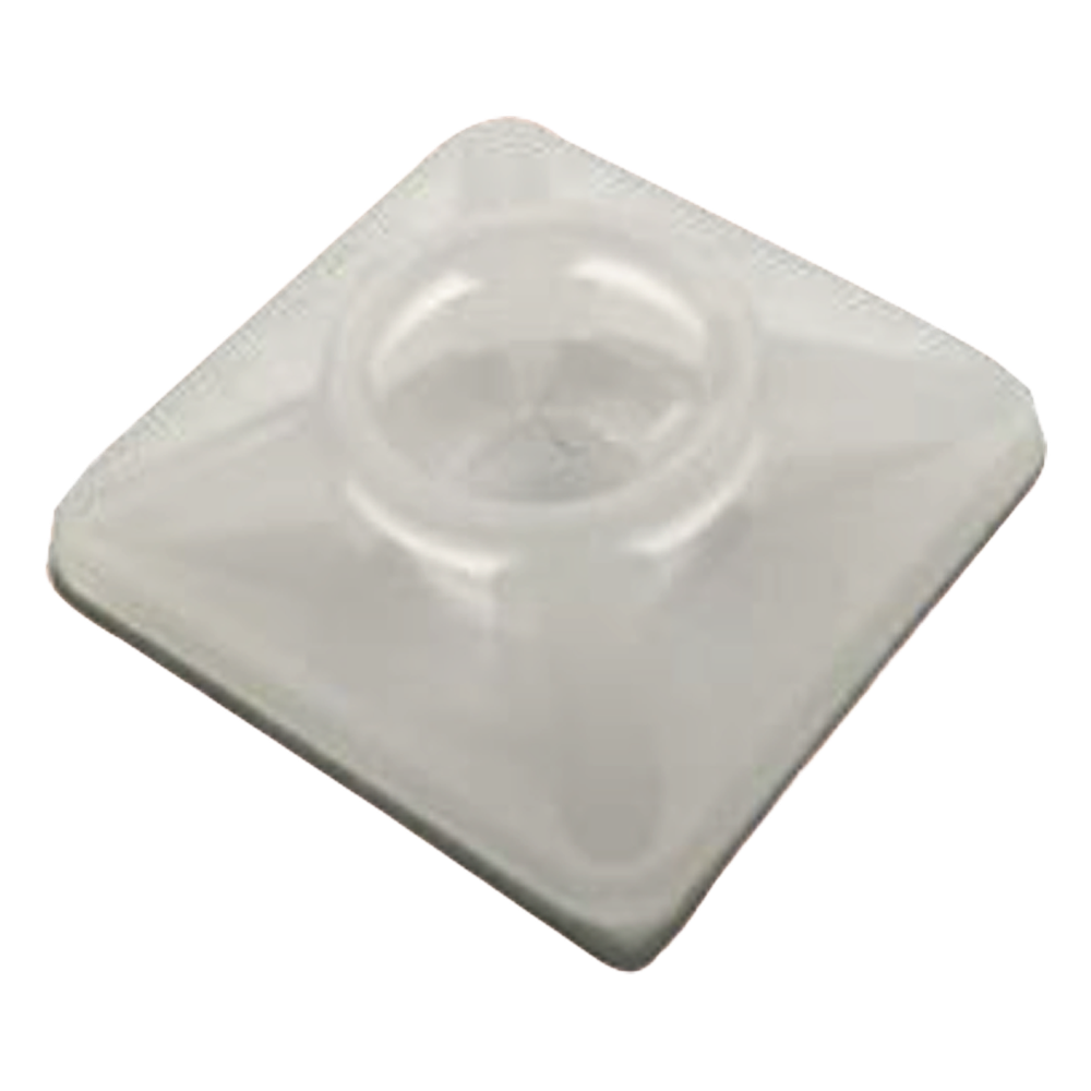 Base Autoadherible para Cinchos Práctica y Eficiente 19x19 mm, 100 piezas
