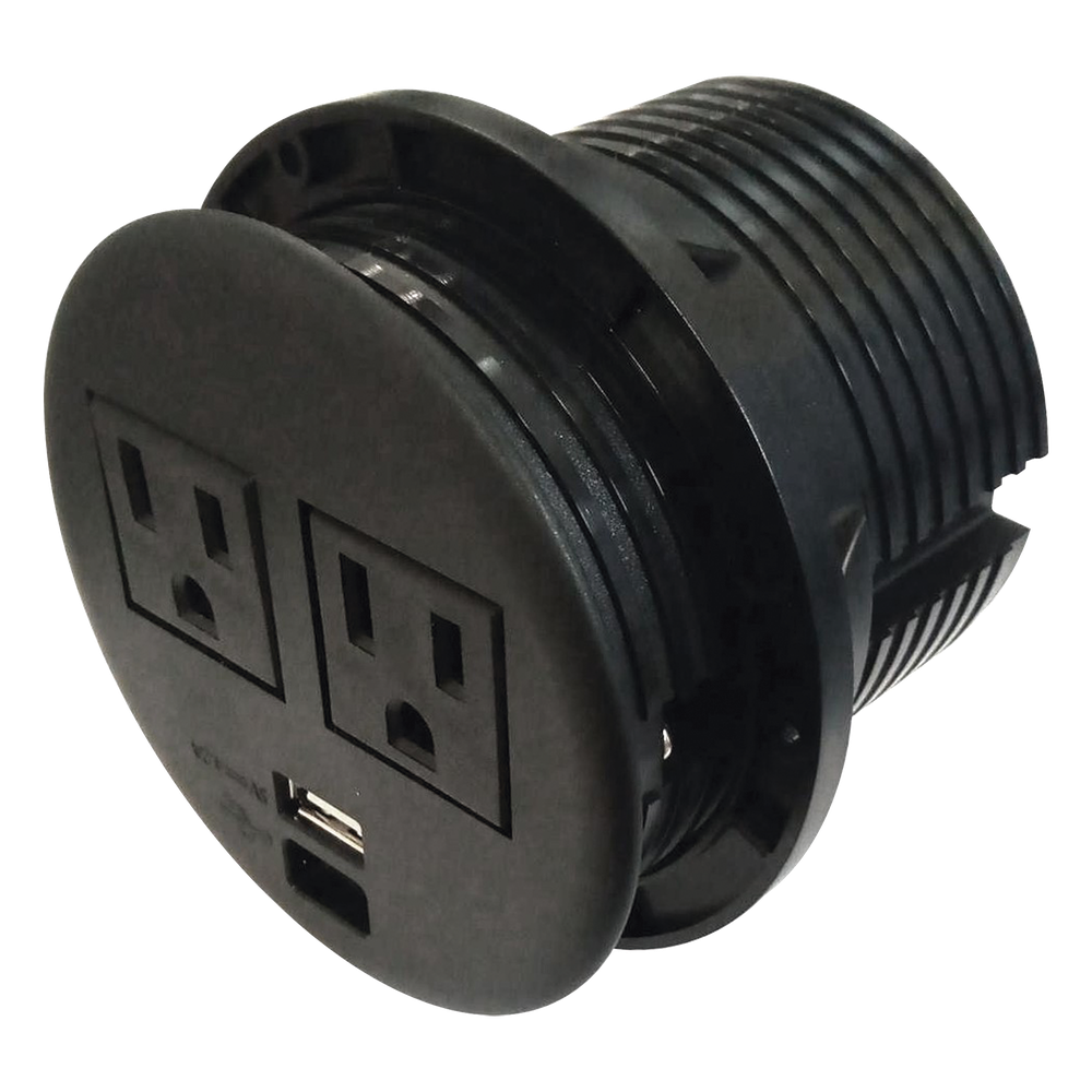[TH-CDE-USB-N] Multicontactos Empotrable Doble USB A & C