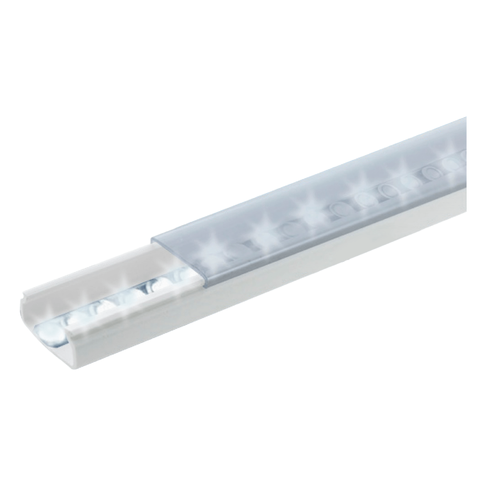 Difusor para tira LED con tapa transparente de PVC auto 20 x 10mm
