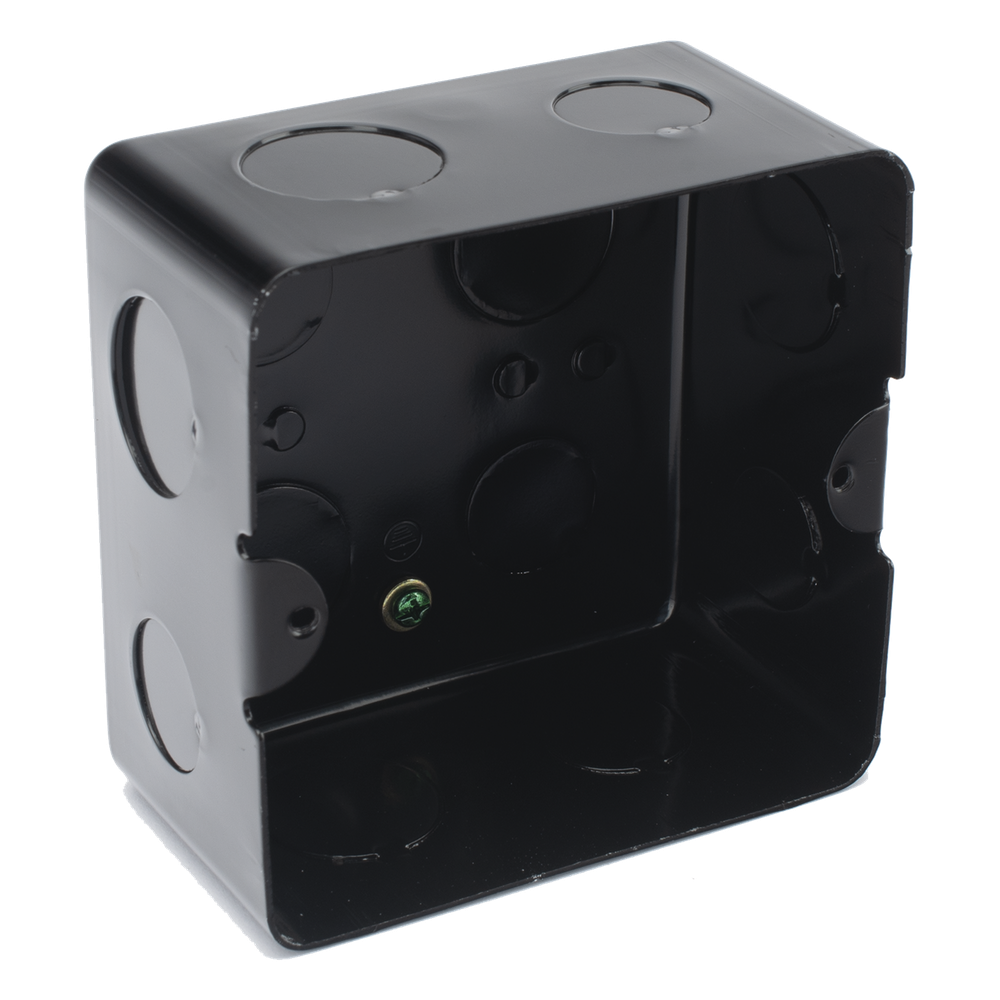 Caja de Registro de acero galvanizado 10x10 cm, 94", negro