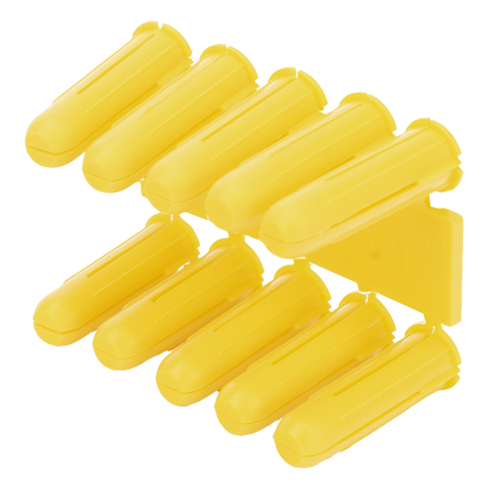 Taquete amarillo 7/32" para tornillos 8mm x 1"