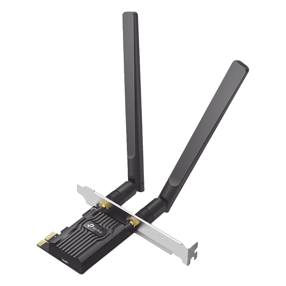 [ARCHER-TX20E] Adaptador PCIe inalámbrico doble banda AX1800 Mbps / Seguridad Inalámbrica WPA3 / Antena de alta ganancia / Tecnología MU-MUMO 2X2 / Soporte de perfil bajo y Altura completa / Bluetooth 5.2