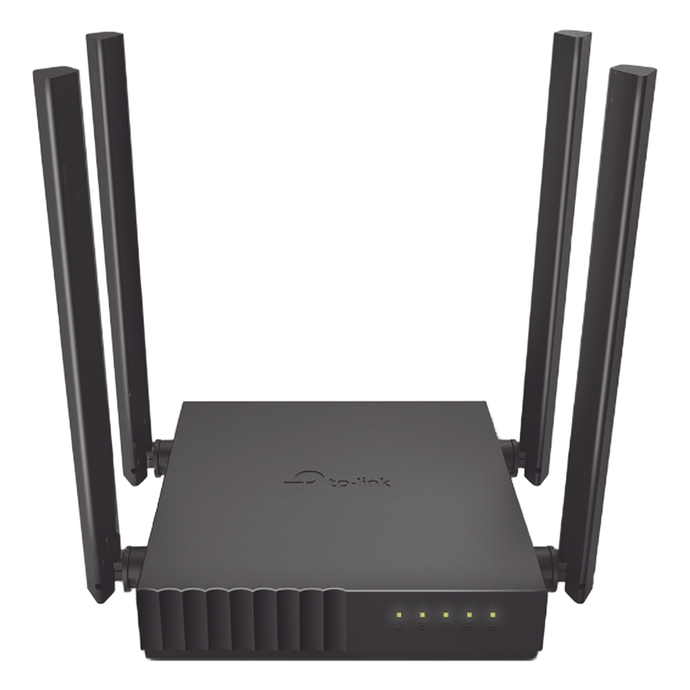 Router Inalámbrico doble banda AC, 2.4 GHz y 5 GHz Hasta 1200 Mbps, 4 antenas externas omnidireccional, 4 Puertos LAN 10 / 100 Mbps, 1 Puerto WAN 10 / 100 Mbps, Versión 6