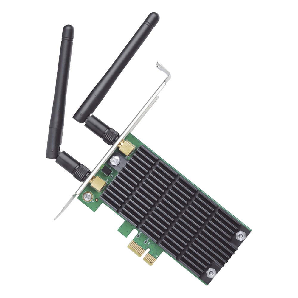 [ARCHERT4E] Adaptador PCI inalámbrico doble banda AC 1200 Mbps / Antena de alta ganancia / Tecnología MU-MUMO 2X2 / Soporte de perfil bajo y Altura completa
