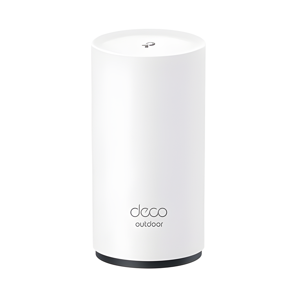 Router Inalámbrico MESH Exterior para Hogar / Doble Banda Wi-Fi 6 AX3000 Mbps / 2 Puerto Gigabit WAN / LAN / Puertos PoE 802.3 af / at Entrada / 2 Antenas Internas / Protección IP65 / Administración Mediante la App Deco (iOS, Android)