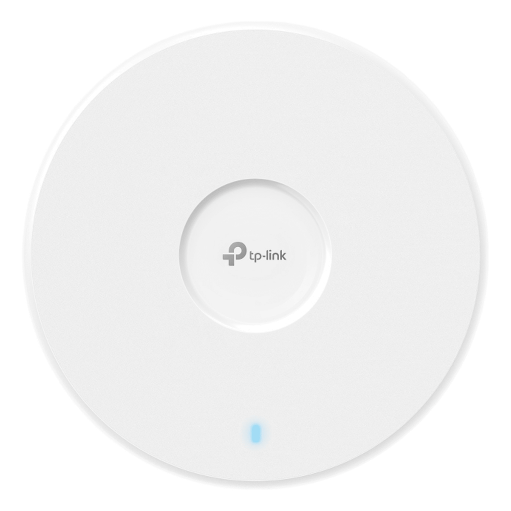 Punto de Acceso Omada / Wi-Fi 7 BE5000 MU-MIMO 2x2 / 1 Puerto 2.5 Gbps / Mesh Omada / Operaciones Multiencale (MLO) / Configuración por Controlador o Stand-Alone / Para montaje en Techo / pared / Alimentación PoE+