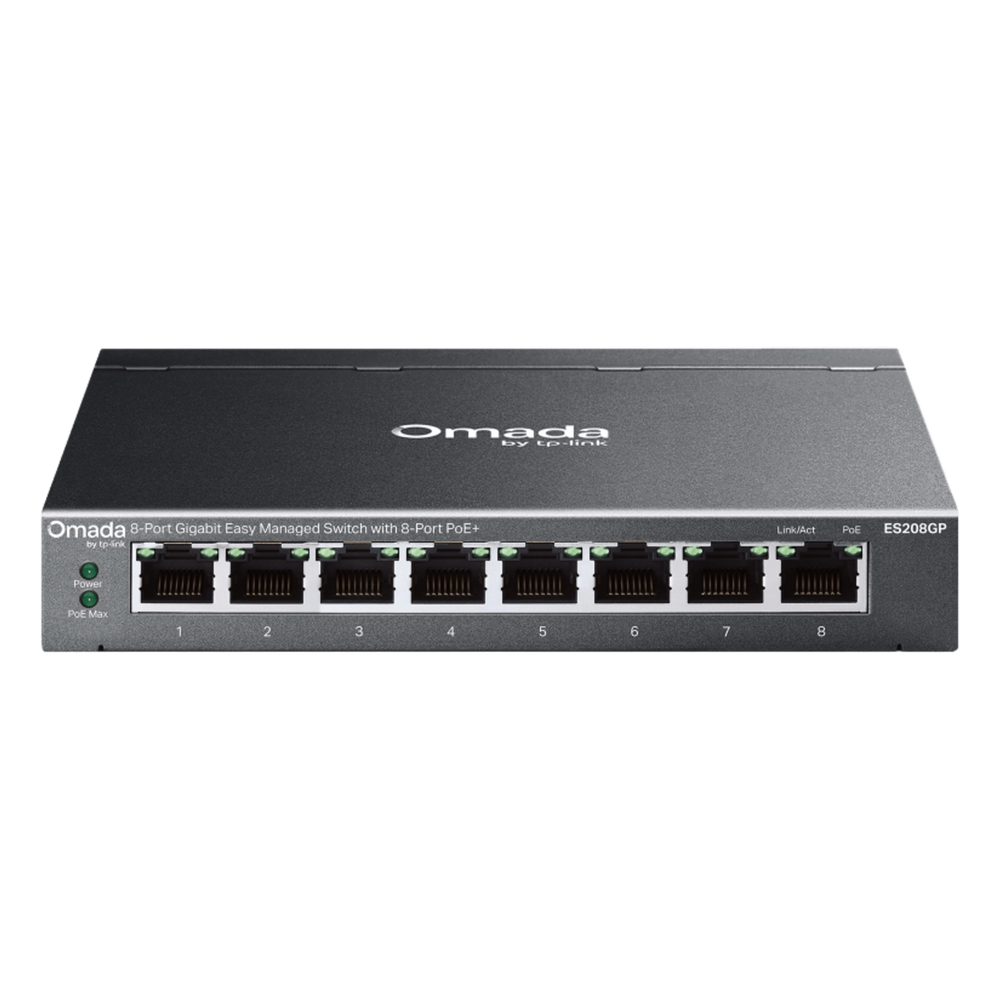 Switch administrable 8 puertos, PoE+, Gigabit, 64 W