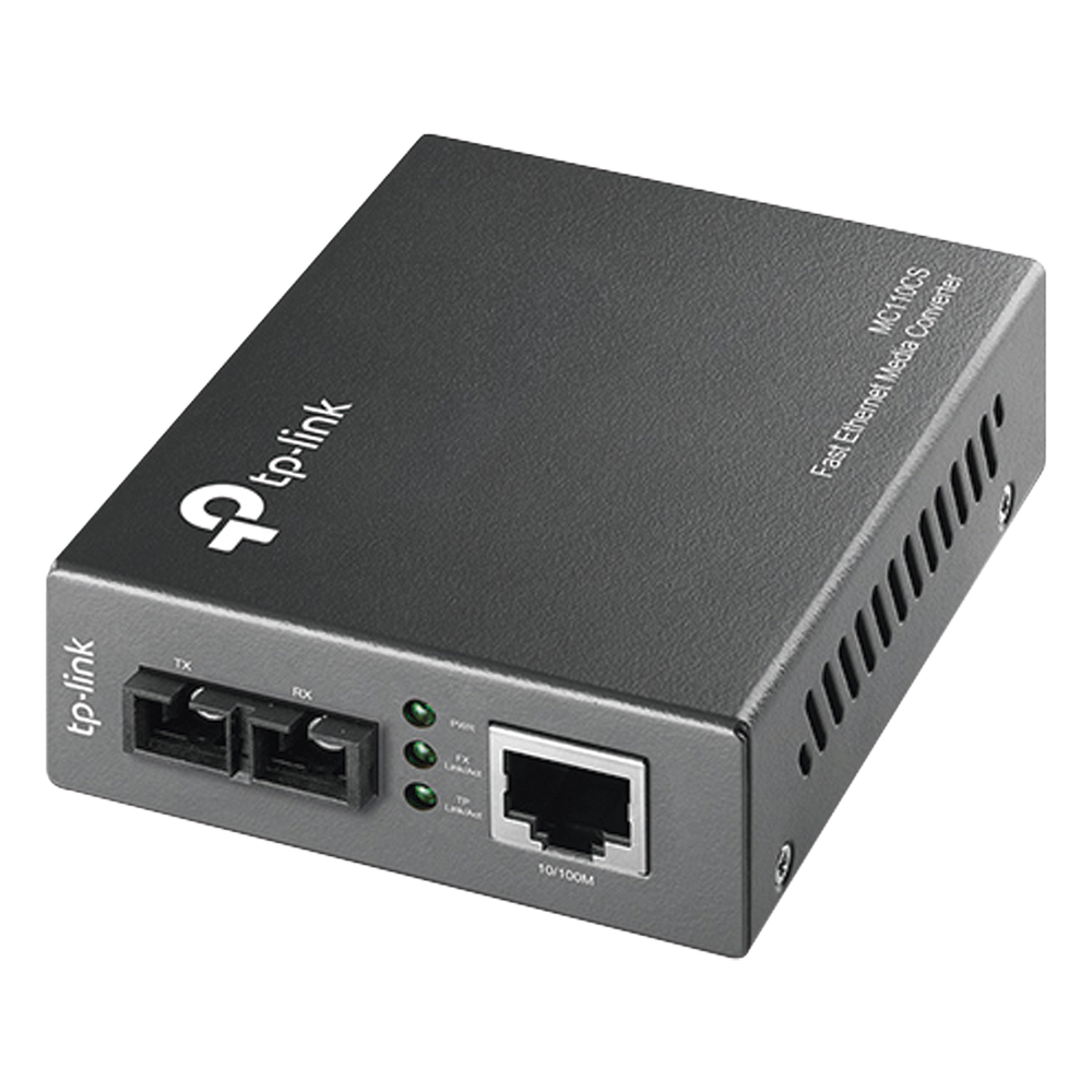 Convertidor Fibra Óptica Monomodo / 1 Puerto RJ45 10 / 100 Mbps / Puerto Fibra Óptica SC 100 Mbps / Hasta 20 kilometros / Plug and Play