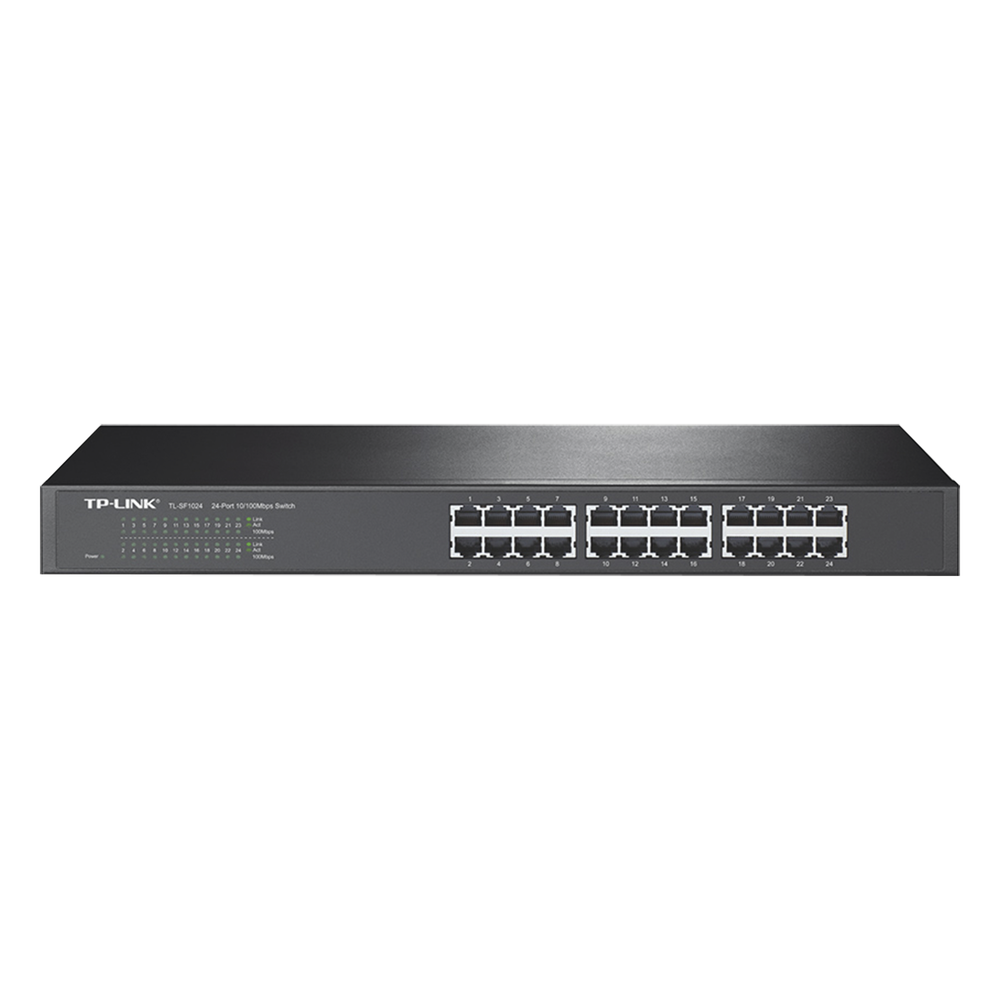 Switch no administrable de 24 puertos 10 / 100 Mbps para montaje en rack